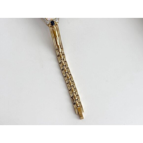 ELGIN EG075 Gold Diamond Mother of Pearl Ladies Vintage Wristwatch 17mm - WORKS! - Picture 3 of 11